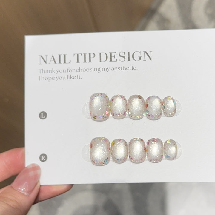 Glittering Press-On Nail Tips Stornfield