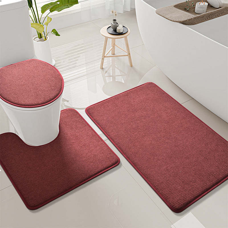 Textured Non-Slip Toilet Rug Set