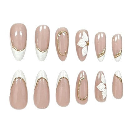 Elegant Floral Design Acrylic Nail Art Stornfield