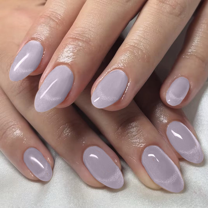 Glossy Almond-Shaped Press-On Nails Stornfield