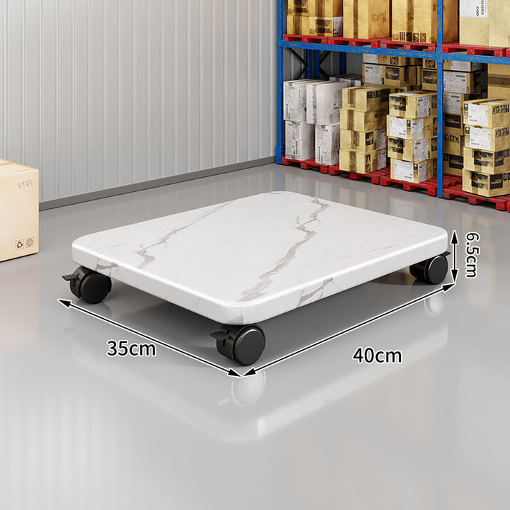 Low-Profile Rolling Plant & Furniture Base with Locking Swivel Casters