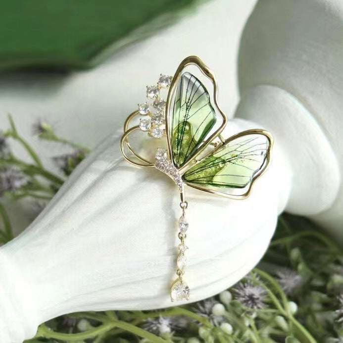 Exquisite butterfly brooch with glitter stones Stornfield