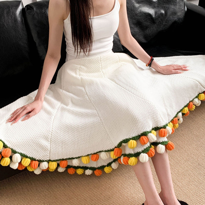 Cozy flower knit scarf Stornfield