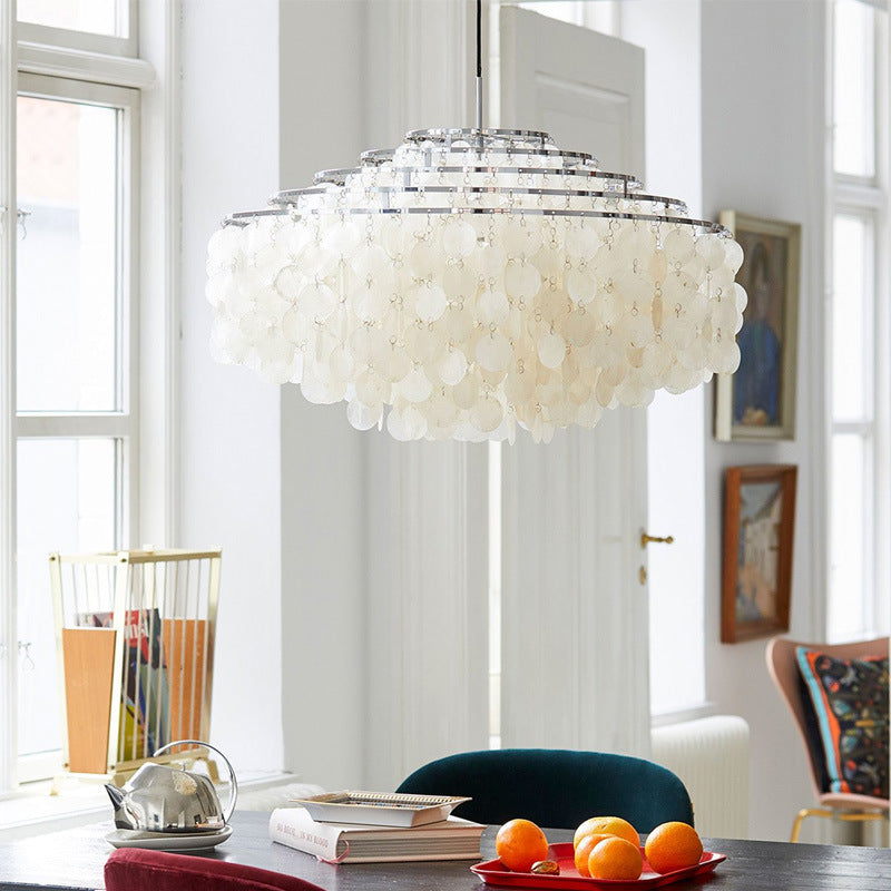 Shell-Inspired Pendant Chandelier