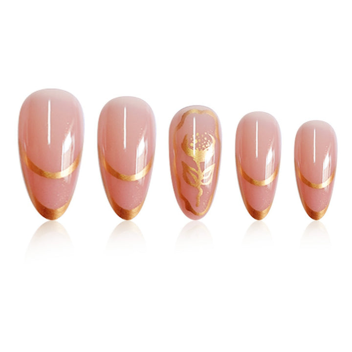 Elegant Floral Press-On Nail Set Stornfield 1787913793