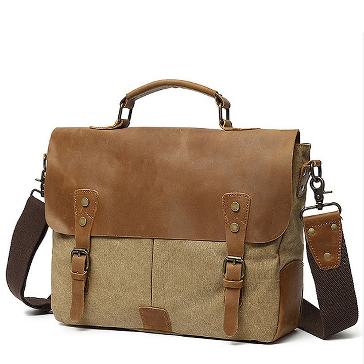 Robust Briefcase Made of Durable Canvas and Leather Stornfield