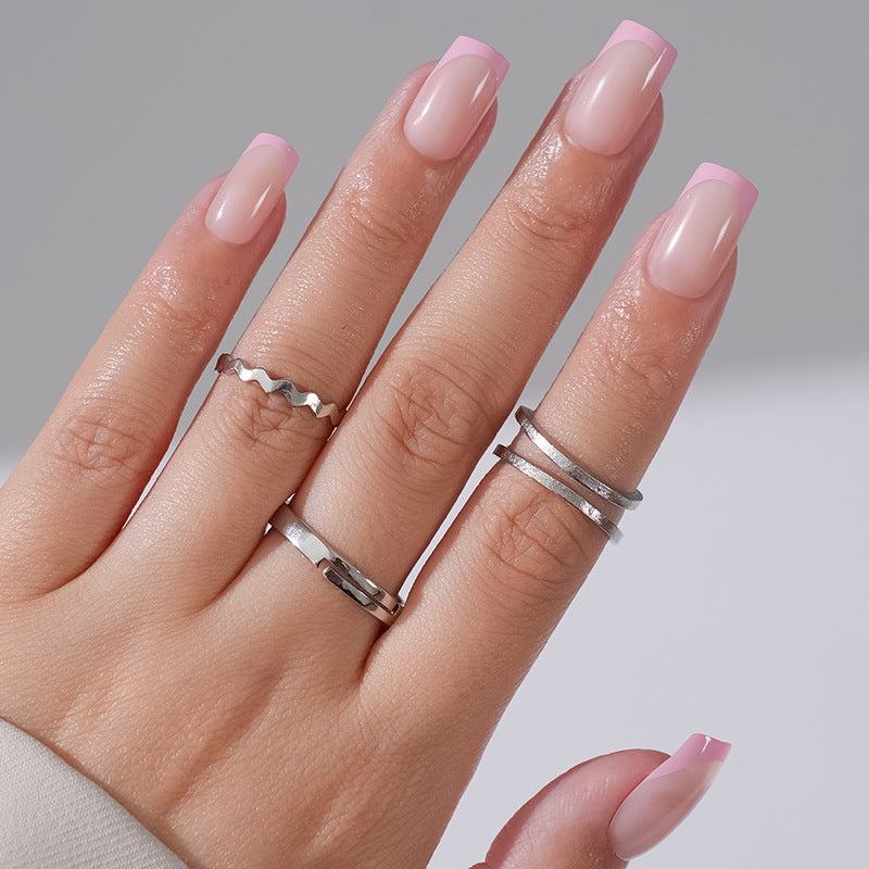 Minimalist Stackable Ring Set
