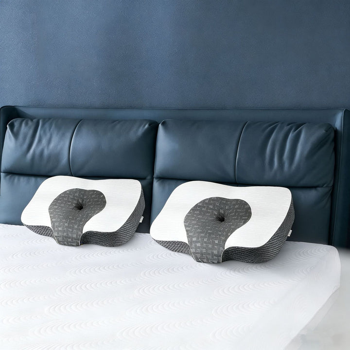 Ergonomic sleeping pillow with cooling gel filling Stornfield