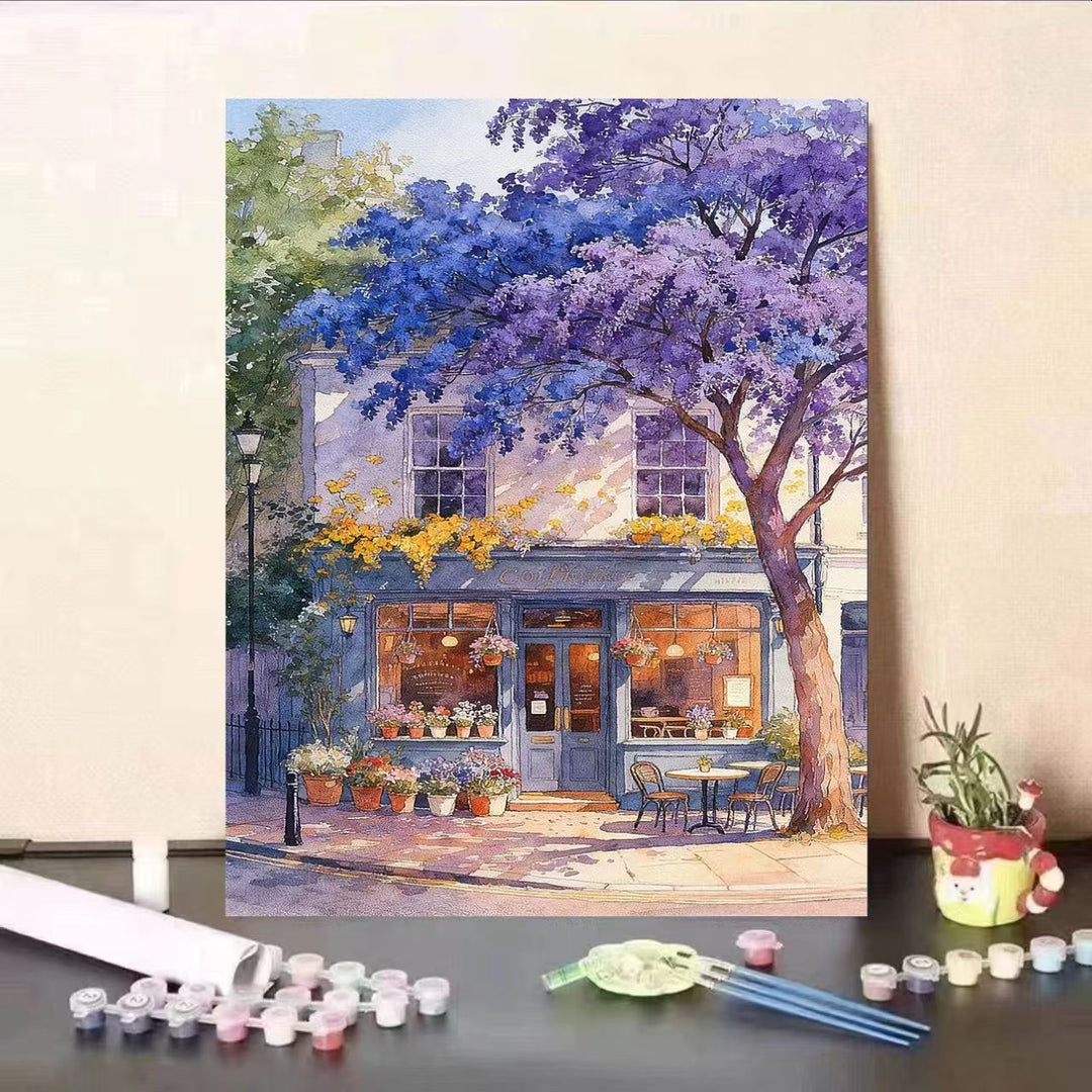 DIY Café Scene Paint by Numbers Kit Stornfield