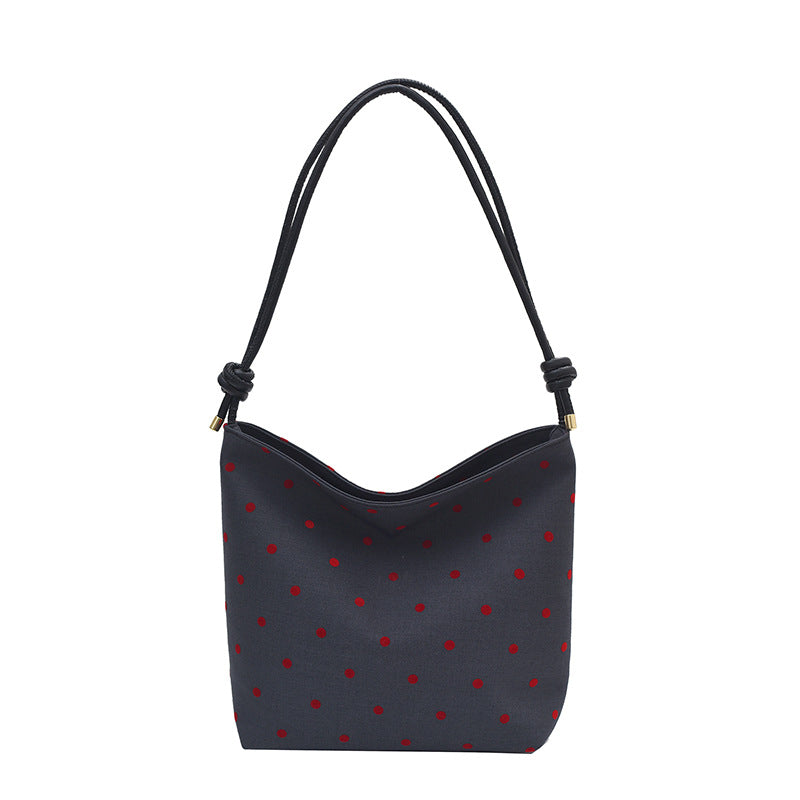Dot-Patterned Hobo Bag