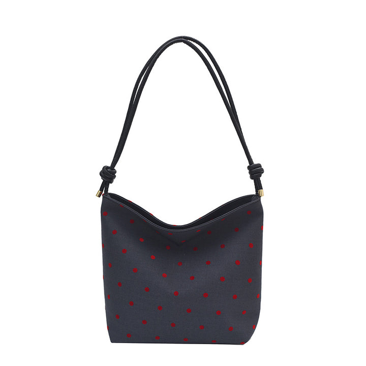 Dot-Patterned Hobo Bag