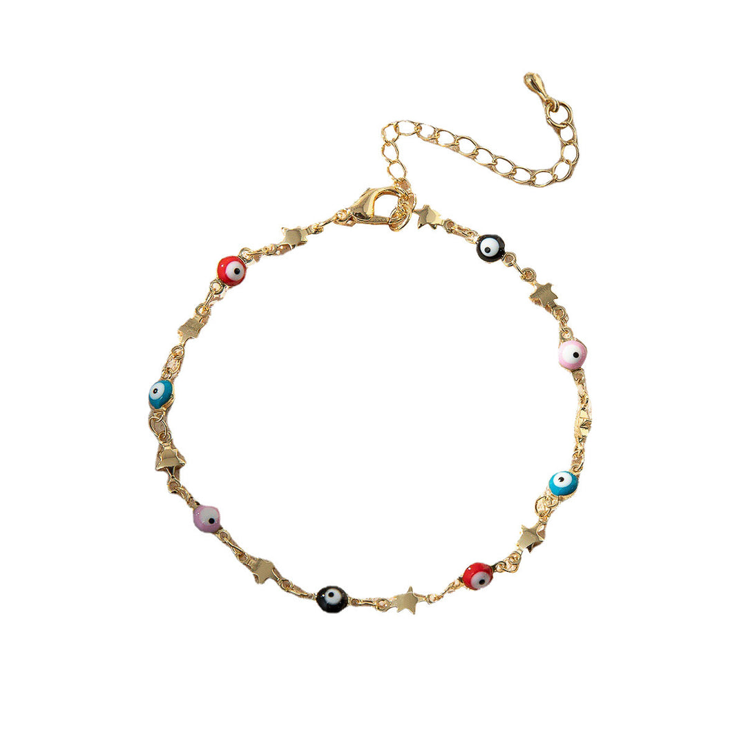 Colorful Beaded Charm Anklet Stornfield