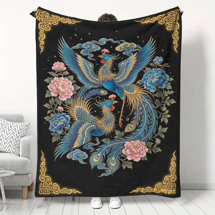 Artistic Phoenix Print Fleece Blanket