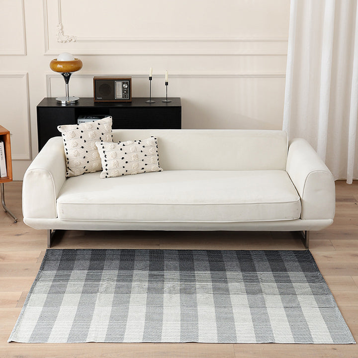 Flat-woven living and dining room rug