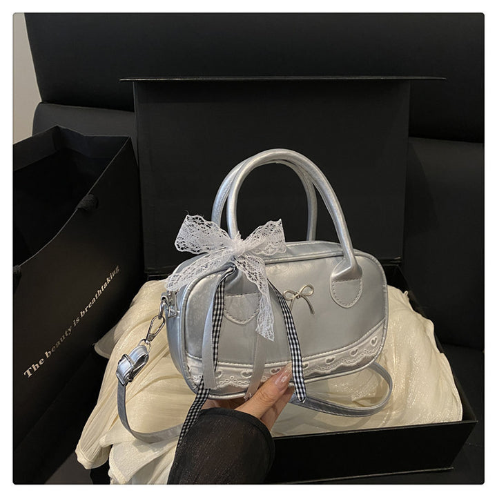 Elegant Lace-Trimmed Bow Handbag Stornfield