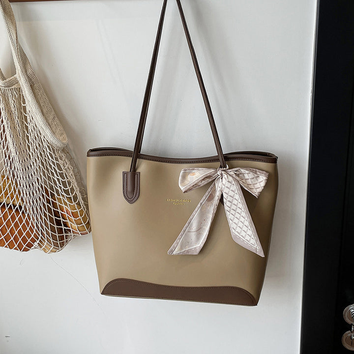 Elegant Bow-Accent Tote Bag