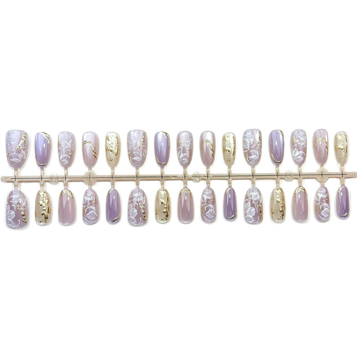 Elegant Decorative Press-On Nails