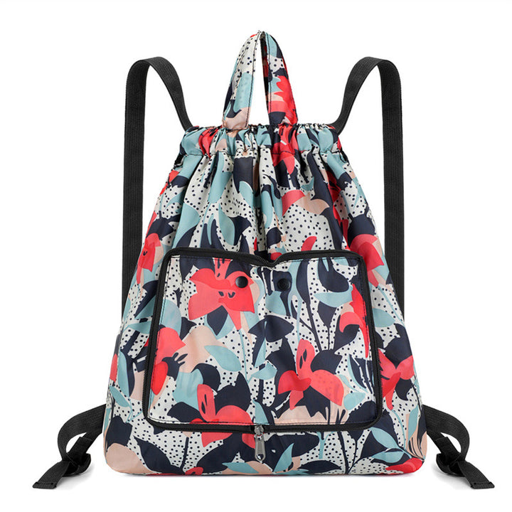 Lightweight Floral Drawstring Backpack Stornfield