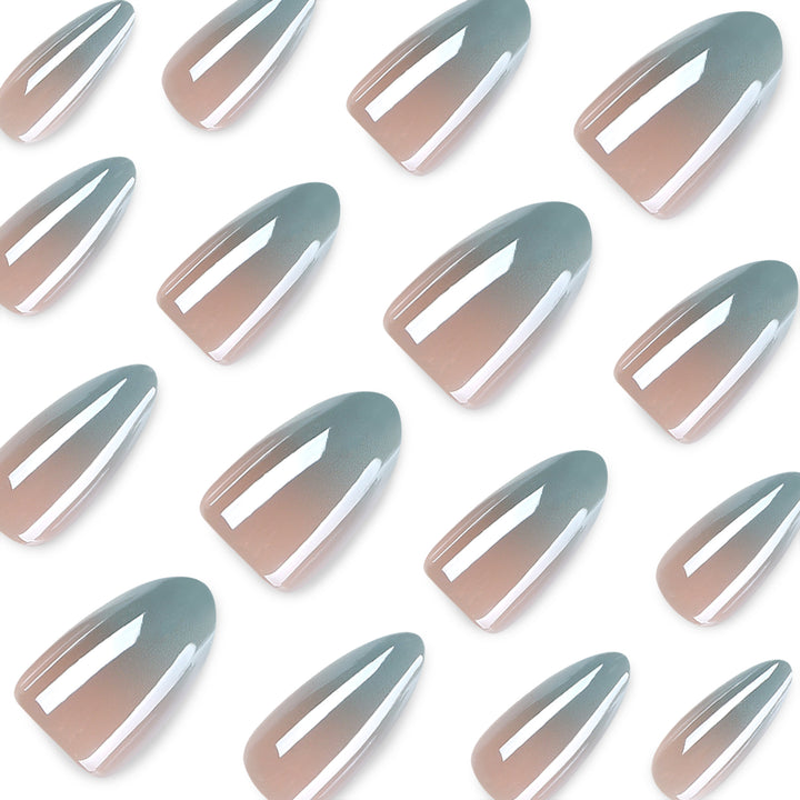Graphic Stiletto Nails with Elegant Ombre Effect Stornfield