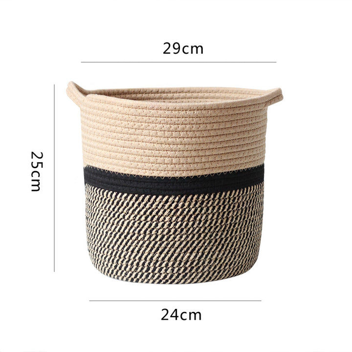 Decorative laundry basket made of woven material Stornfield