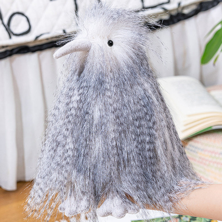 Long-Haired Faux-Fur Decorative Bird Plush Figurine with Soft Beak & Stable Base Stornfield