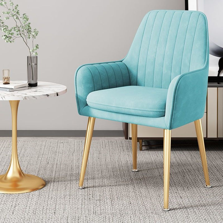 Modern Accent Chair with Gold Legs Stornfield