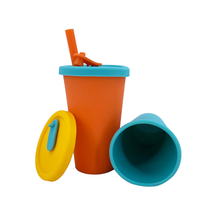 Women Silicone Drink Cup with Lid and Straw Stornfield