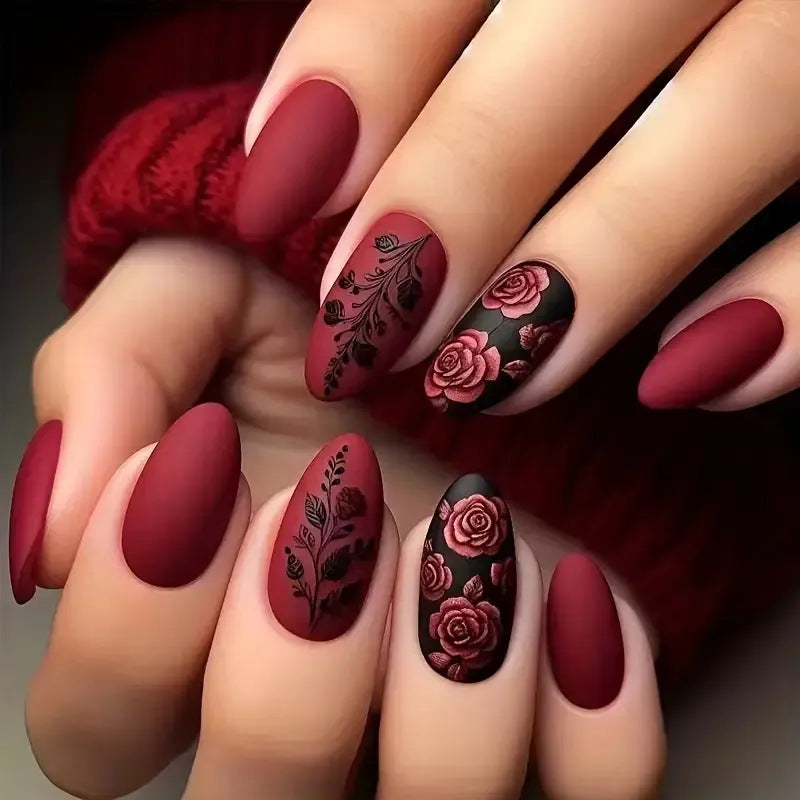 Artistic Fall-Themed Nail Art Stornfield
