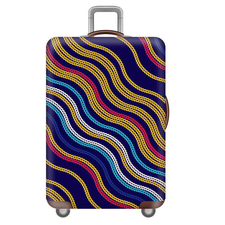 Unisex non-elastic suitcase cover with tropical leaf pattern, stretch protective cover for hard shell and soft case Stornfield