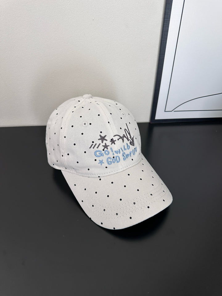Women's Trendy Polka Dot Embroidered Baseball Cap Stornfield