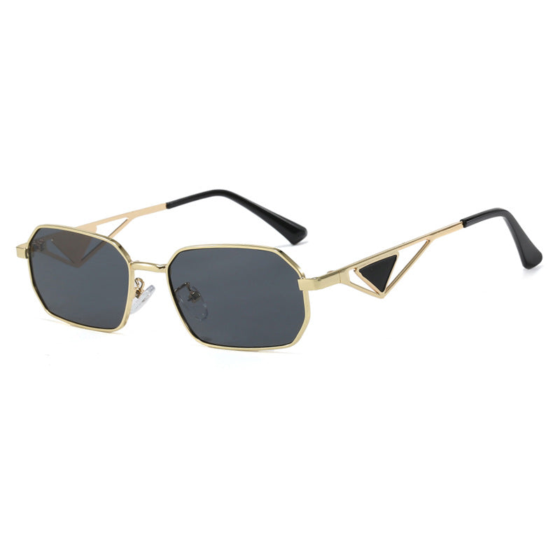Women geometric luxury sunglasses with slim glossy frame Stornfield