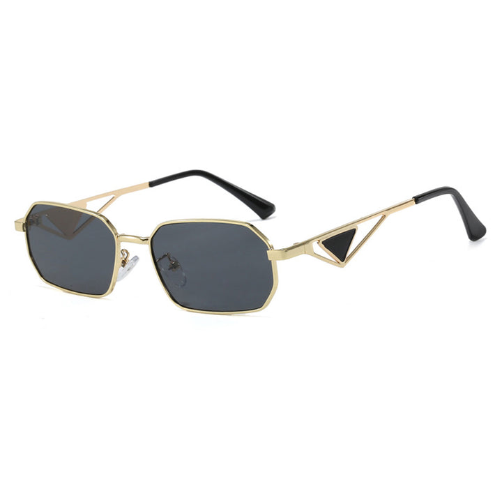 Women geometric luxury sunglasses with slim glossy frame Stornfield
