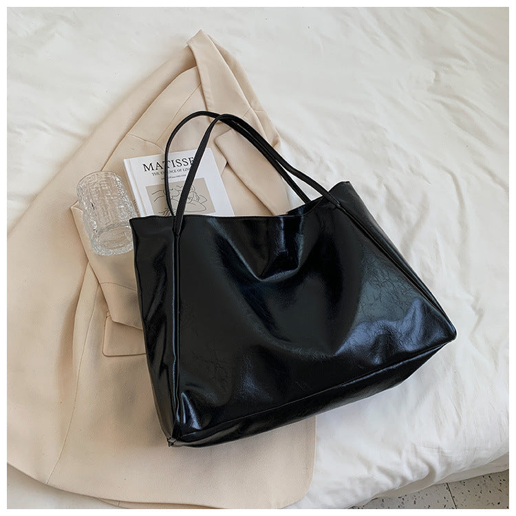 Sleek Vegan Leather Tote Bag