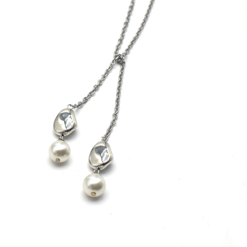 Elegant Layered Pearl Pendant Necklace Stornfield