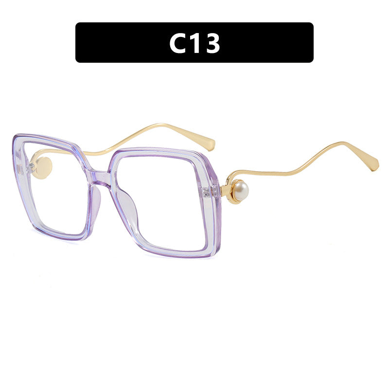Women's fashionable square glasses with elegant metal frame and unique accents Stornfield