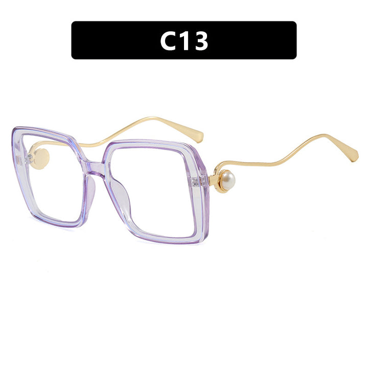 Women's fashionable square glasses with elegant metal frame and unique accents Stornfield