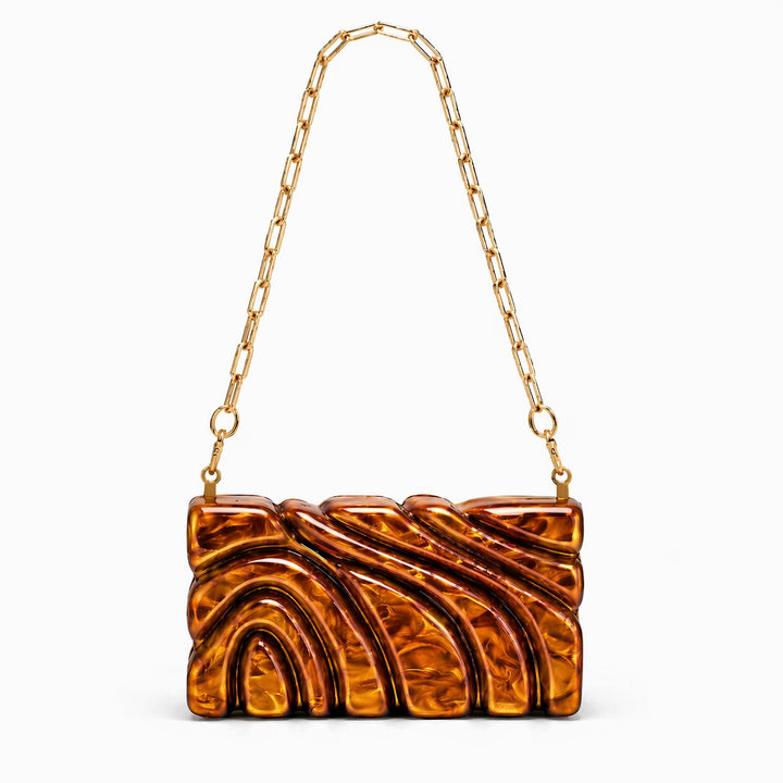 Sculpted Shell Clutch