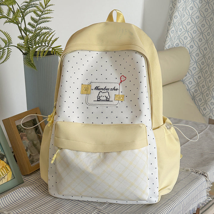 Playful Character-Embellished School Backpack Stornfield