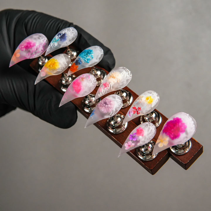 Stiletto Press-On Nail Enhancements with Gem Accents