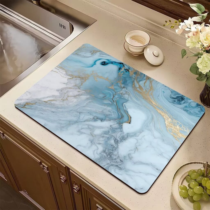 Abstract Non-Slip Kitchen Mat Stornfield