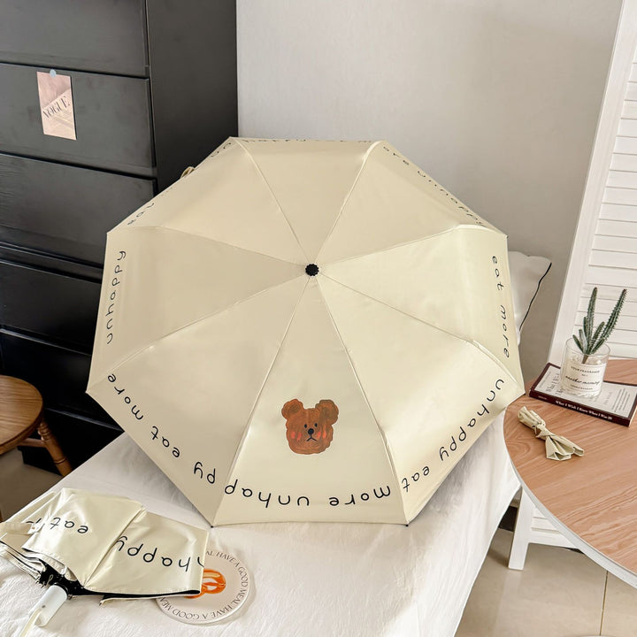 Women's foldable umbrella with cute bear motif Stornfield