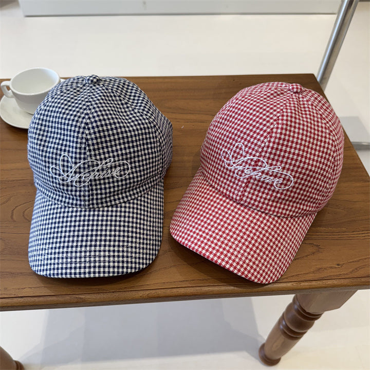 Women's Gingham Checkered Baseball Cap Stornfield