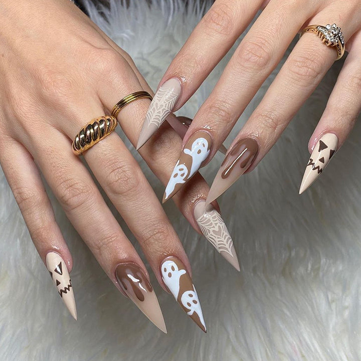 Themed Halloween Press-On Nail Art Set 1790636734