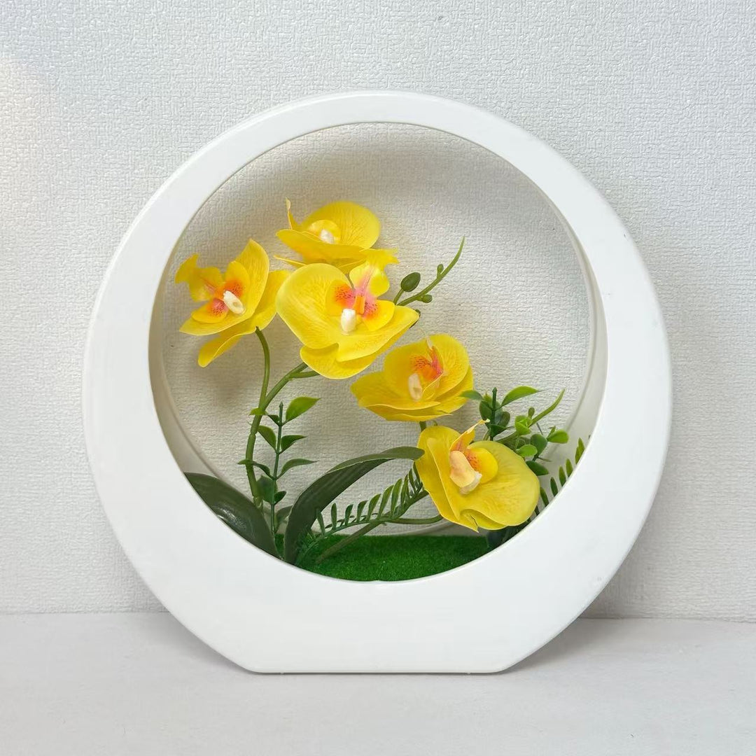 Artificial Orchid Flower Display for Home Decor