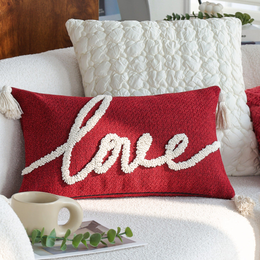 Decorative cushion with love motif