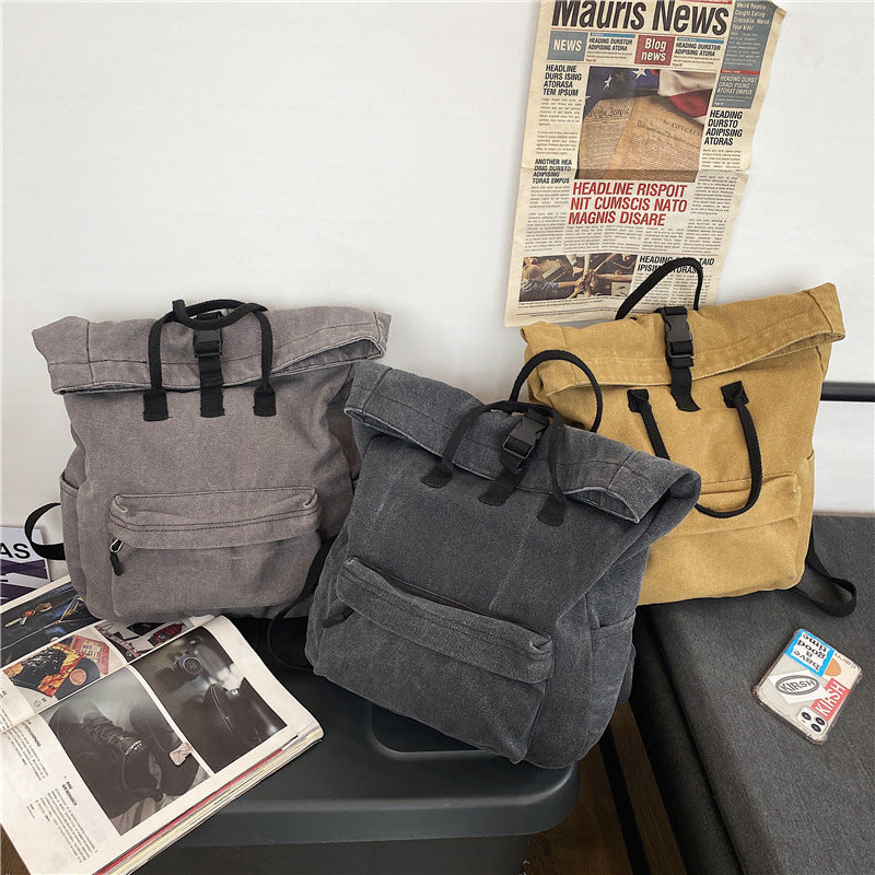 Stylish Roll-Top Canvas Backpack Stornfield