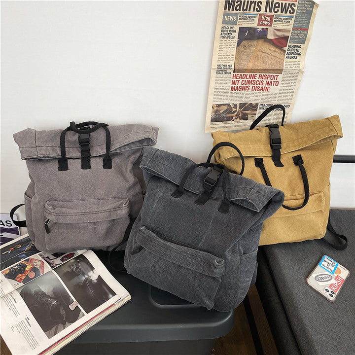 Stylish Roll-Top Canvas Backpack Stornfield