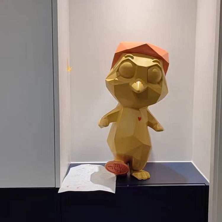 Playful Geometric Cartoon Figurine