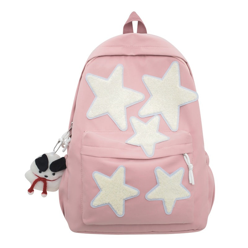 Star-Embroidered Casual Backpack Stornfield