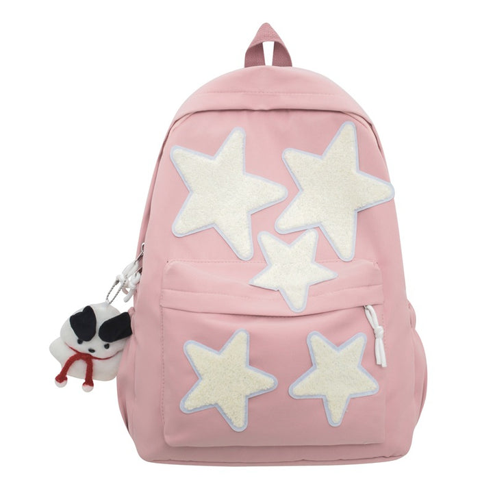 Star-Embroidered Casual Backpack Stornfield